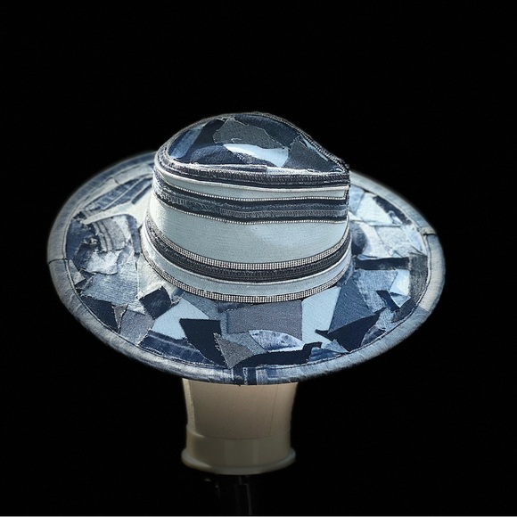 Custom Deconstructed Full Wide Brim Denim Hat main image 6